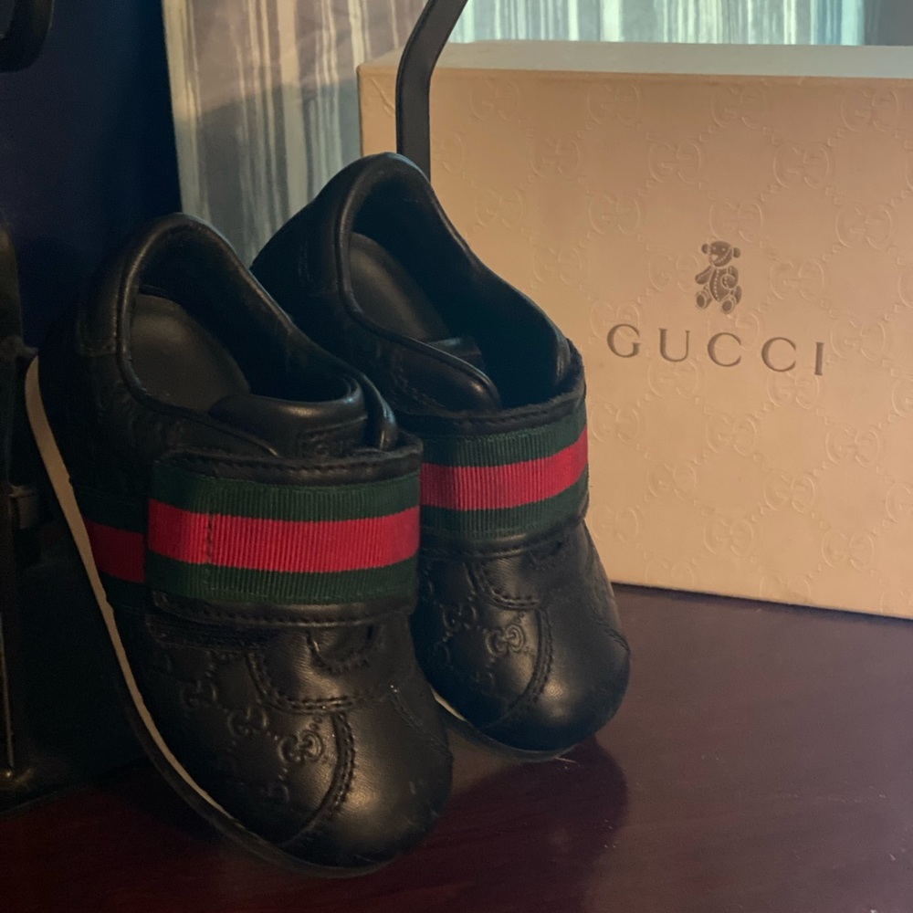 Black Gucci Kids Sneakers Euro size 21